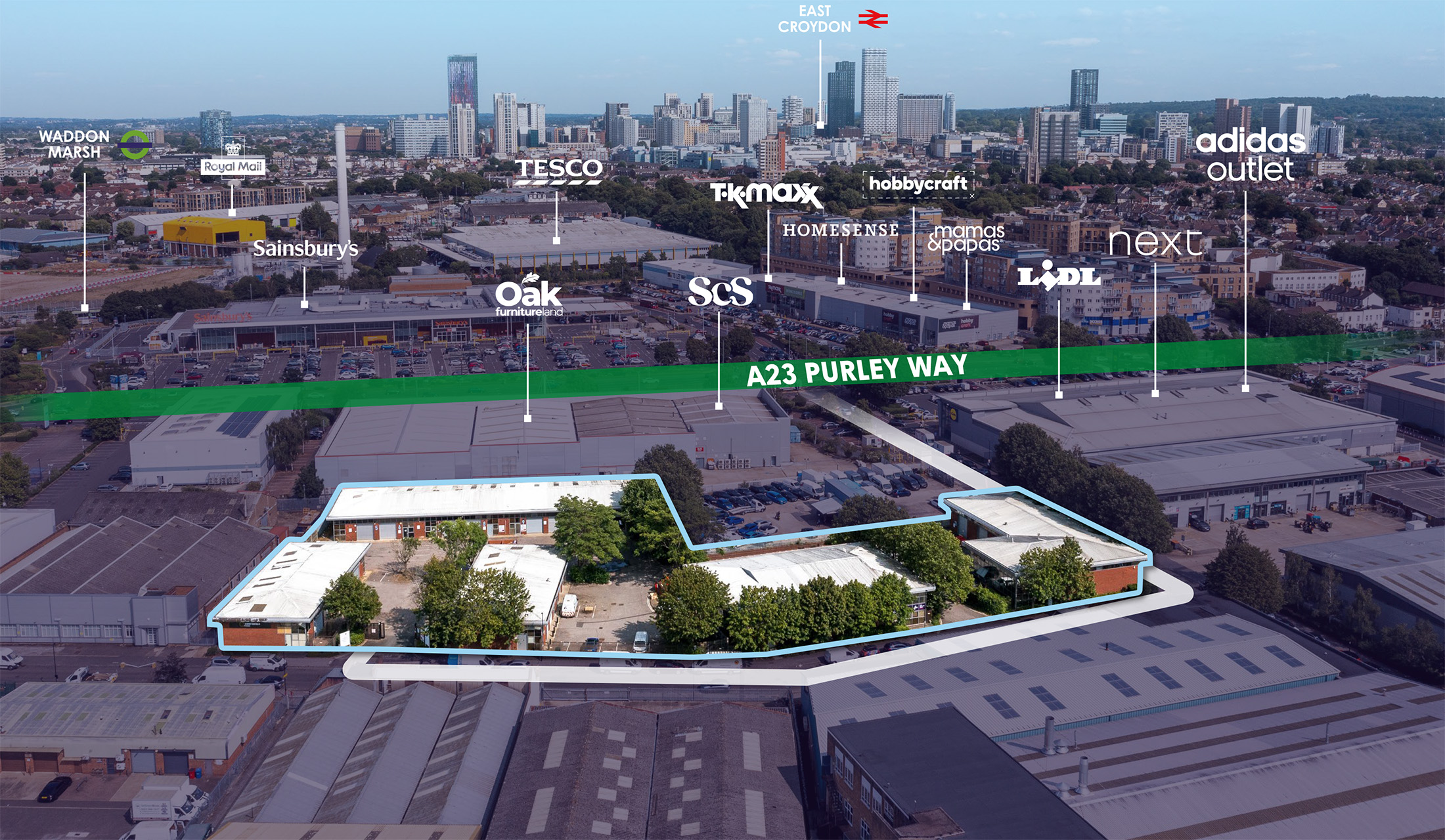 Progress Business Park, Croydon aerial view